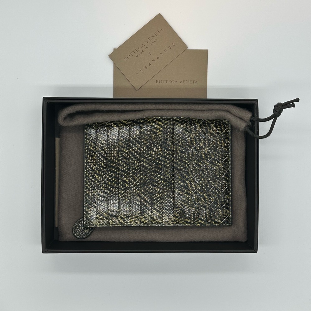 Bottega Veneta Ayers Snakeskin Card Case
